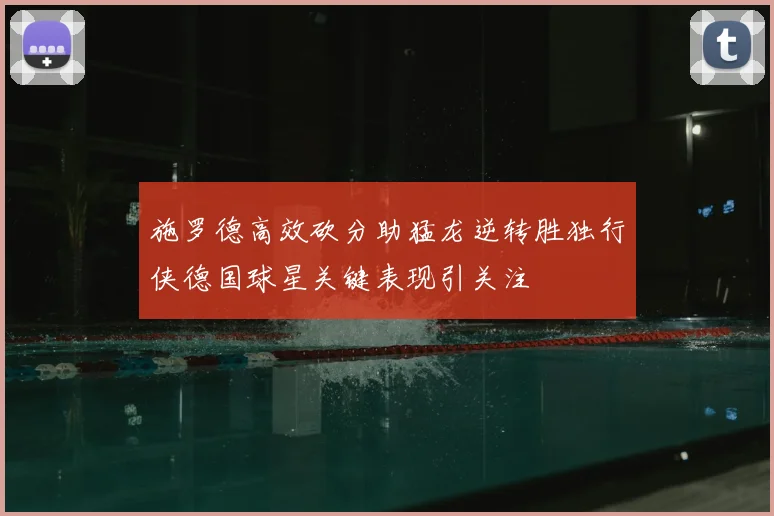 施罗德高效砍分助猛龙逆转胜独行侠德国球星关键表现引关注